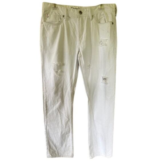 Buffalo David Bitton JJ Denim Co Spencer Slim White Distressed Jeans Men’s 31x32 - Picture 1 of 10